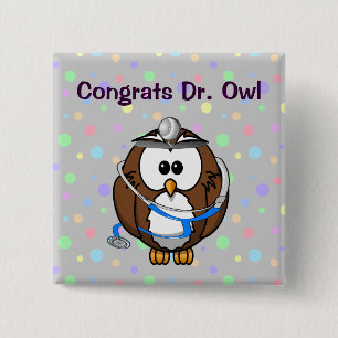 Chapa Cuadrada El Dr. Owl de Congrats