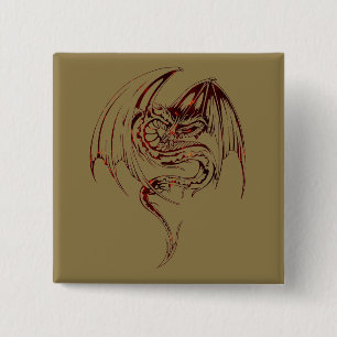 Chapa Cuadrada El Dragón Wyvern Son Criaturas Míticas Fantasías