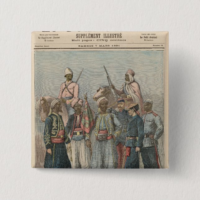 Chapa Cuadrada El ejército colonial (Anverso)