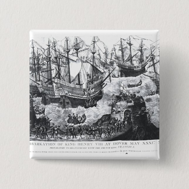 Chapa Cuadrada El embarque del Enrique VIII en Dover (Anverso)