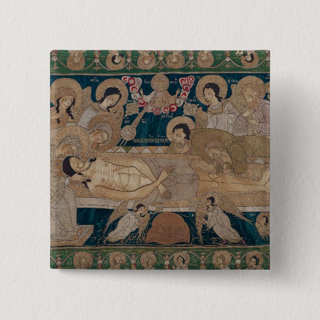Chapa Cuadrada El Entombment, escuela de Moscú, 1678 (Anverso)