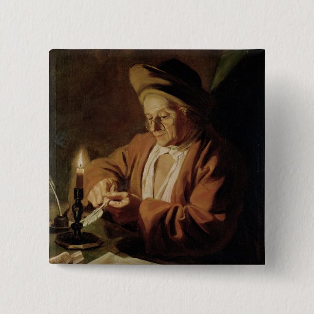 Chapa Cuadrada El escritor mayor (Anverso)