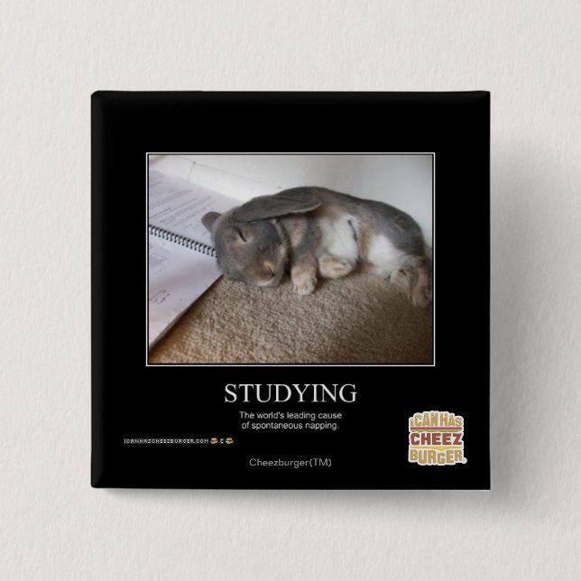 Chapa Cuadrada El estudiar (Anverso)