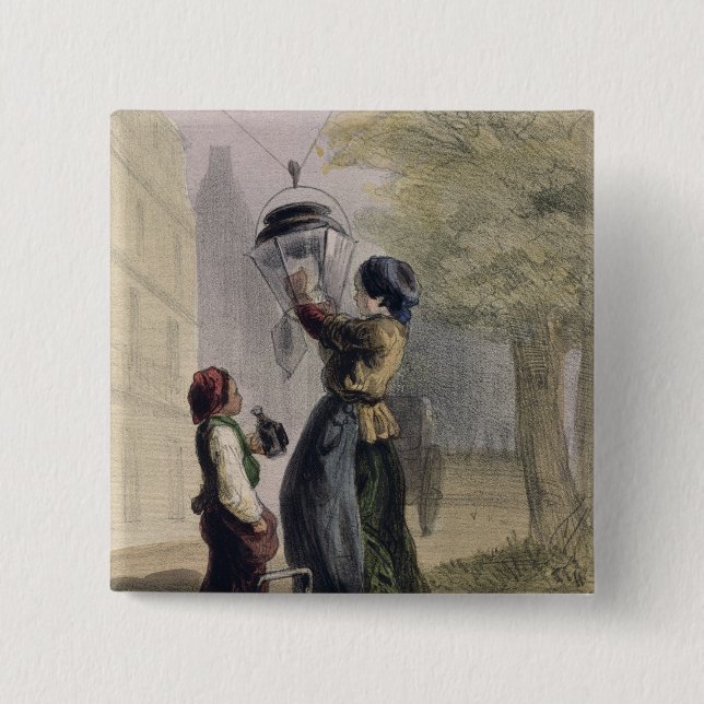 Chapa Cuadrada El farolero, de 'Les Femmes de París (Anverso)