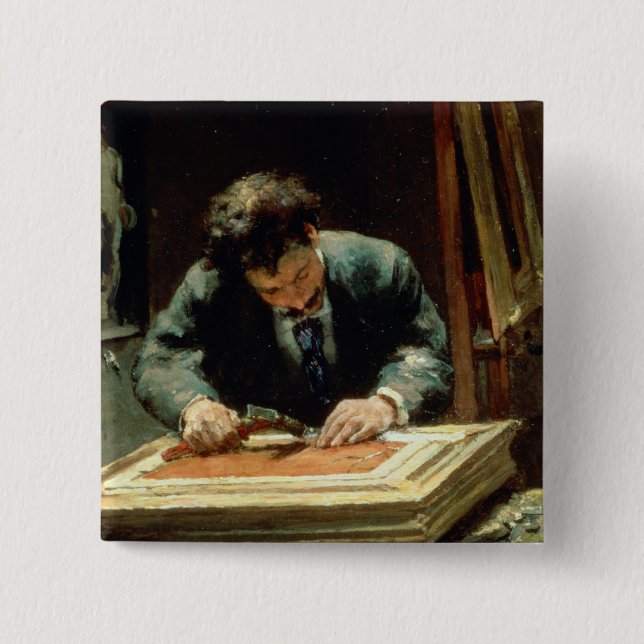 Chapa Cuadrada El fundador de imagen, 1878 (Anverso)