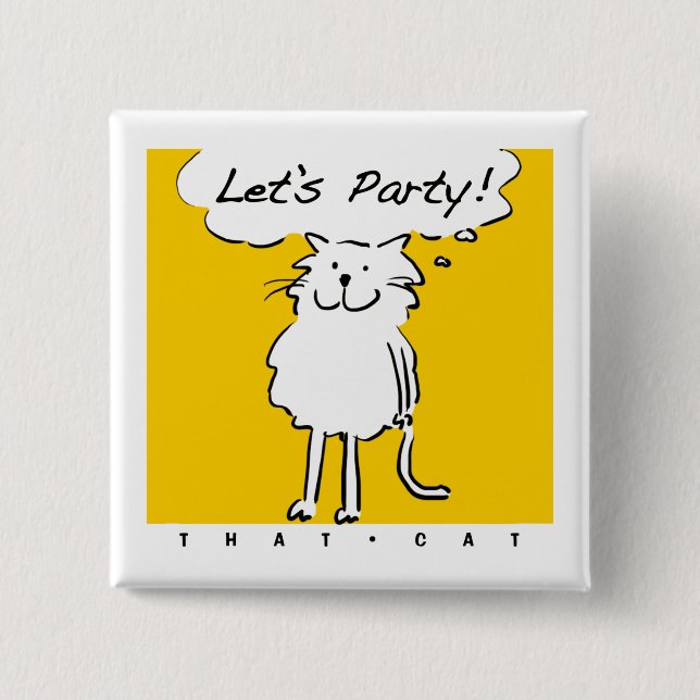 Chapa Cuadrada ¡El gato quiere tener una fiesta! (Anverso)