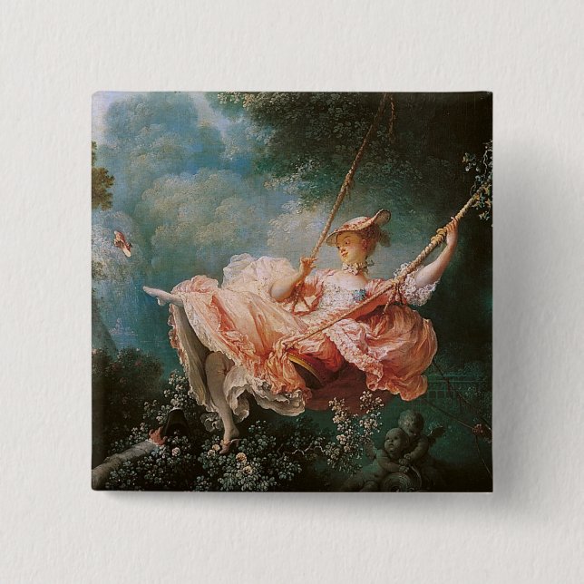 Chapa Cuadrada El giro de Jean-Honoré Fragonard (Anverso)