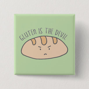 Chapa Cuadrada El gluten divertido es el gluten del diablo libre