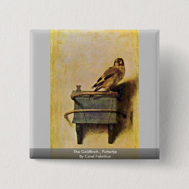 Chapa Cuadrada El Goldfinch., Puttertje de Carel Fabritius (Anverso)