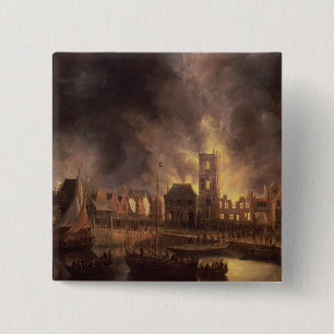 Chapa Cuadrada El gran fuego en ayuntamiento viejo, Amsterdam