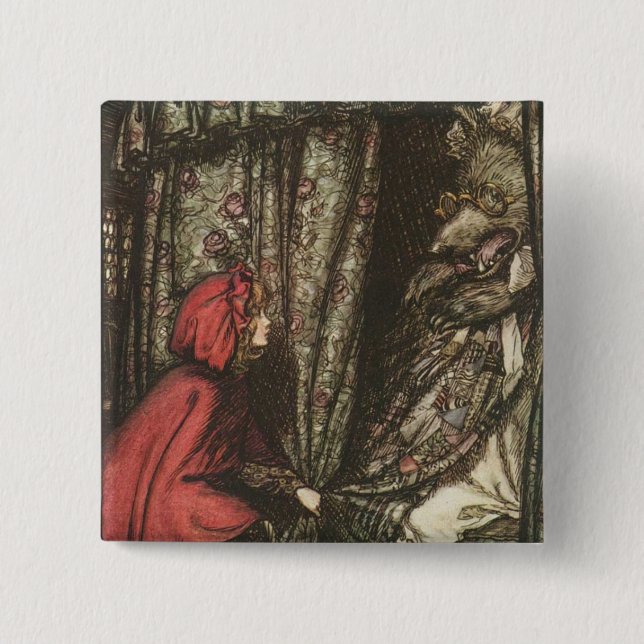 Chapa Cuadrada El gran lobo malo en la cama de la abuela (Anverso)