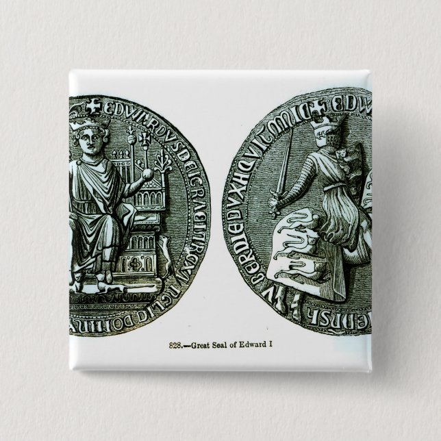 Chapa Cuadrada El gran sello de Edward I (Anverso)