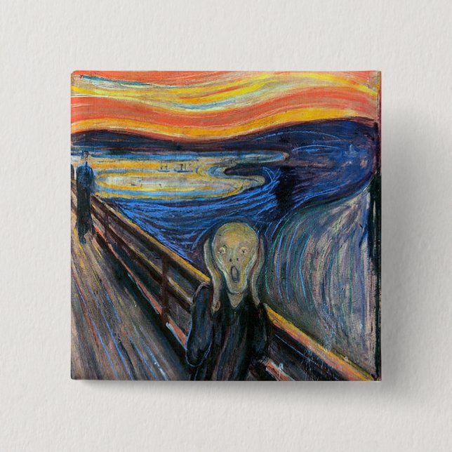 Chapa Cuadrada El grito de Edvard Munch (Anverso)