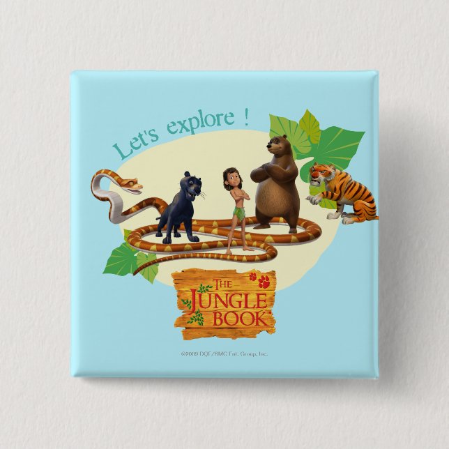 Chapa Cuadrada El grupo del libro de la selva tiró 4 (Anverso)