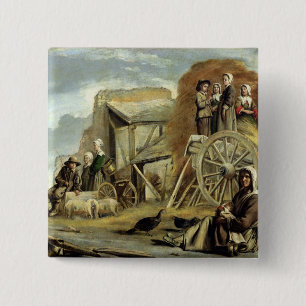 Chapa Cuadrada El Haycart, o vuelta del Haymaking, 1641