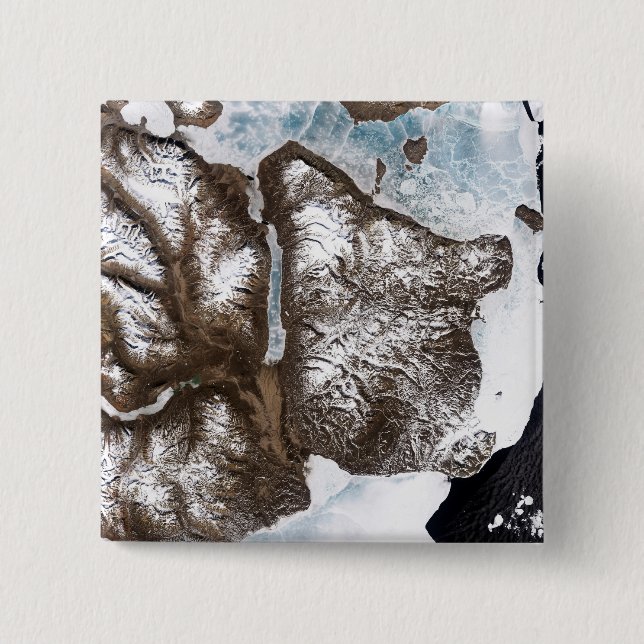 Chapa Cuadrada El hielo marino bordea la costa este de Groenlandi (Anverso)