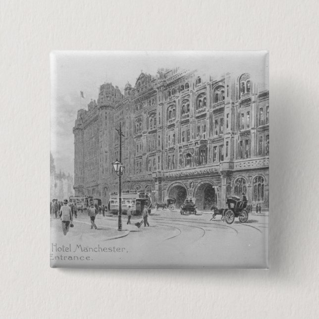 Chapa Cuadrada El hotel de Midland, Manchester, c.1910 (Anverso)