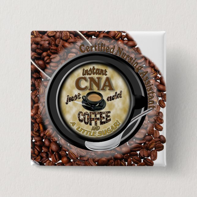 CHAPA CUADRADA EL INSTANTE PUEDE AYUDANTE DE LA ENFERMERÍA (Anverso)