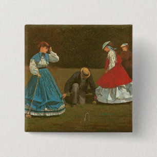 Chapa Cuadrada El juego del croquet, 1866 (aceite en lona)