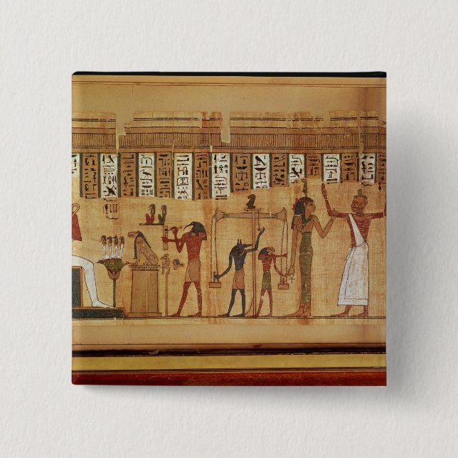 Chapa Cuadrada El juicio de Osiris, detalle (Anverso)