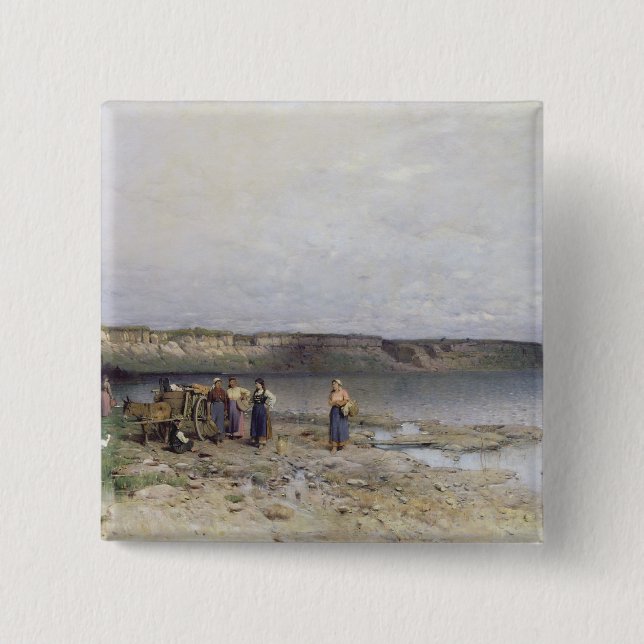 Chapa Cuadrada El lago Balatón con la orilla de Akarattya, 1885 (Anverso)