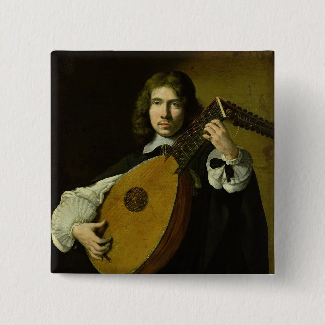 Chapa Cuadrada El Laúd-Jugador (Anverso)