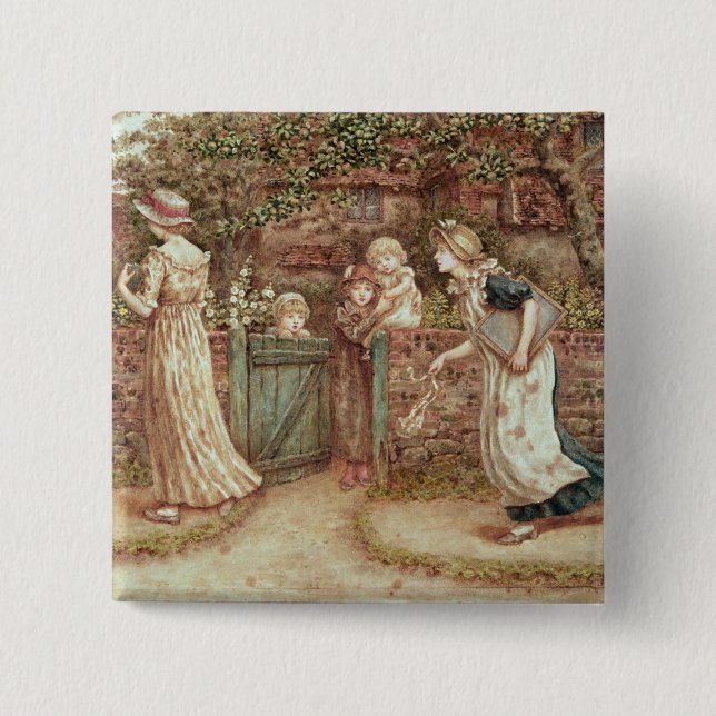 Chapa Cuadrada El Locket de Lucy perdió su bolsillo (Anverso)