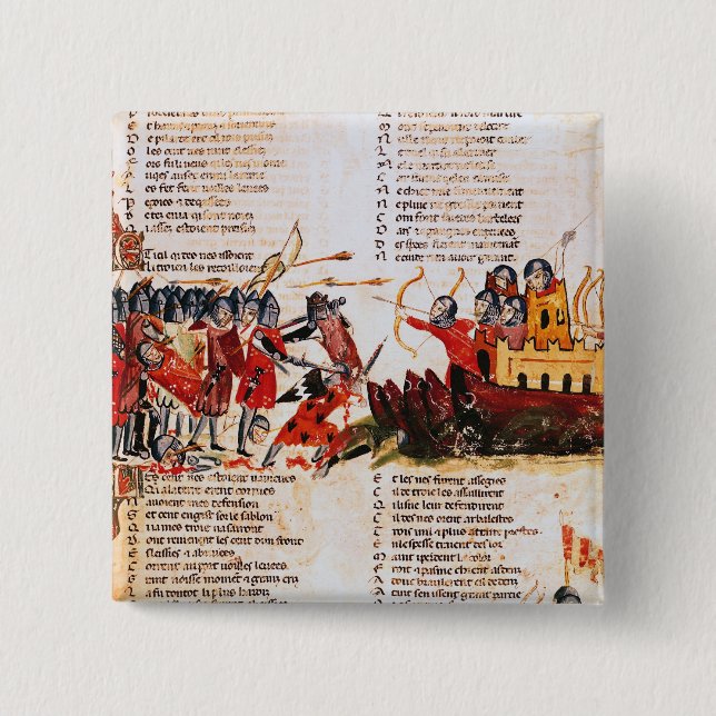 Chapa Cuadrada El luchar de los caballeros (Anverso)