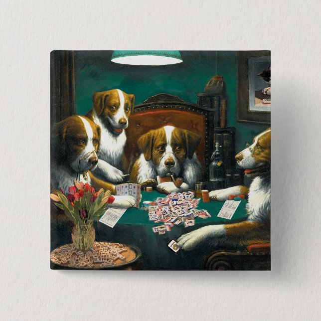 Chapa Cuadrada El Mah Jongg persigue el Pin (Anverso)