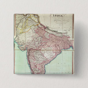 Chapa Cuadrada El mapa mejorado de la India publicó en Londres