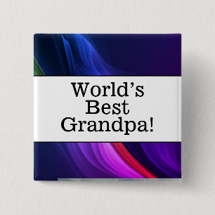 Chapa Cuadrada El mejor alfiler de abuelo del mundo