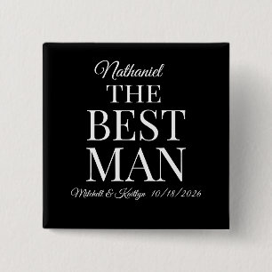 Chapa Cuadrada El mejor Boda masculino