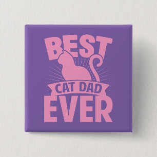 Chapa Cuadrada El mejor papá del gato de la historia - Silhouette
