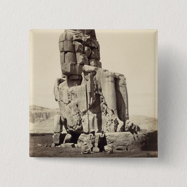 Chapa Cuadrada El "Memnon vocal", estatua colosal de Amenhotep I (Anverso)