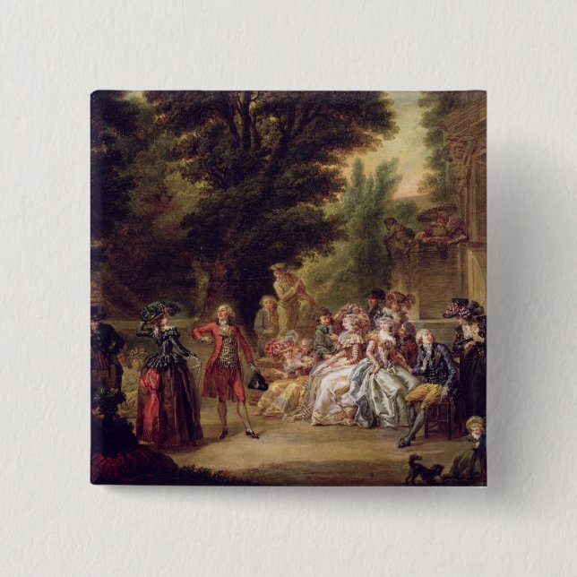 Chapa Cuadrada El minué debajo del roble, 1787 (Anverso)