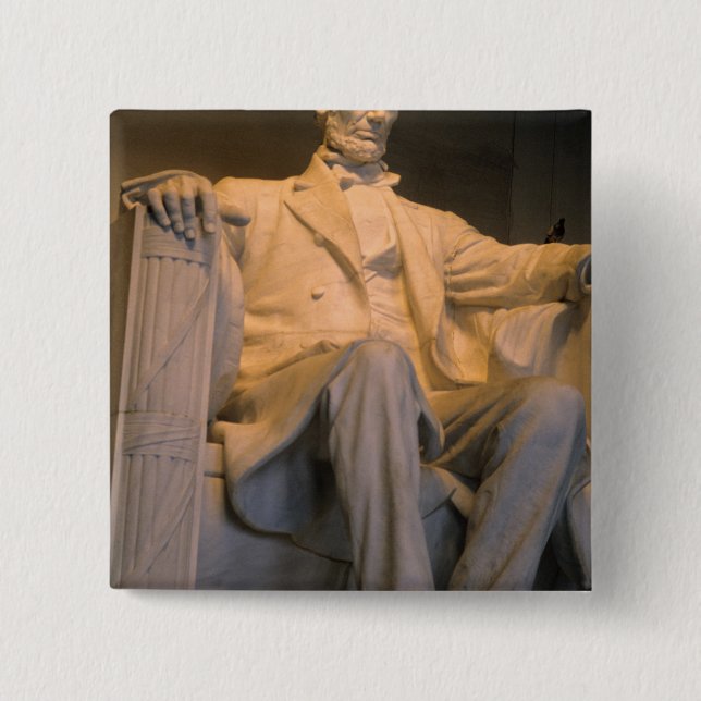 Chapa Cuadrada El Monumento a Lincoln en Washington DC. (Anverso)