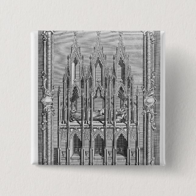 Chapa Cuadrada El monumento de Edward II (Anverso)