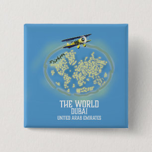 Chapa Cuadrada El Mundo Dubai Emiratos Árabes Unidos mapa