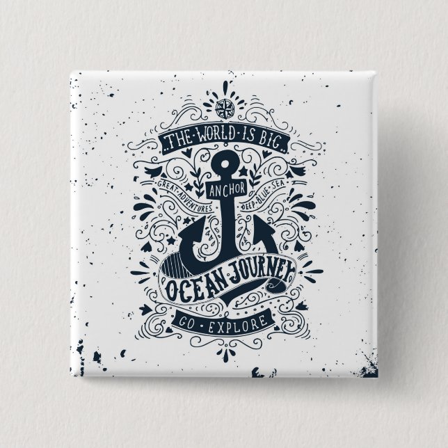 Chapa Cuadrada El mundo es grande - vaya exploran (Anverso)