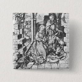 Chapa Cuadrada El nacimiento de Jesús (por Martin Schongauer)