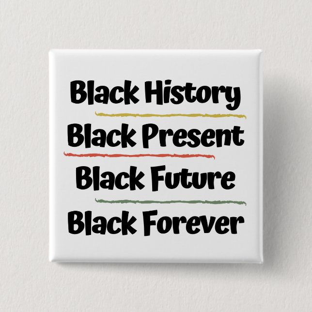 Chapa Cuadrada El negro negro de la historia ajusta para siempre (Anverso)