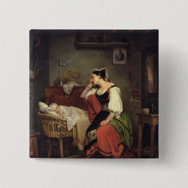 Chapa Cuadrada El niño enfermo (Anverso)