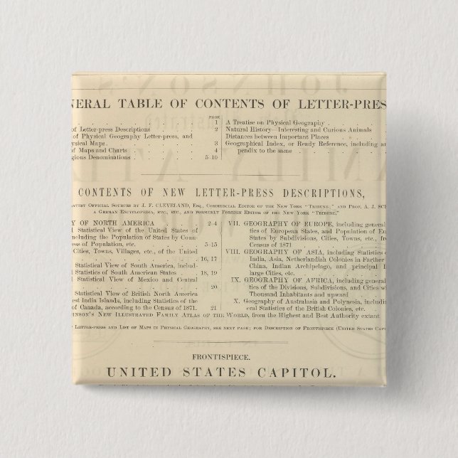 Chapa Cuadrada El nuevo Atlas ilustrado de Verso Johnson (Anverso)