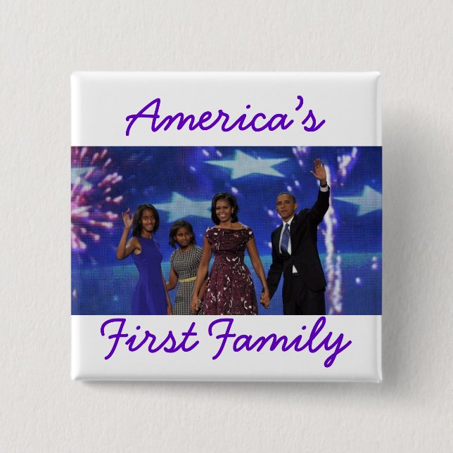Chapa Cuadrada El Obamas: La 1ra familia de América (Anverso)