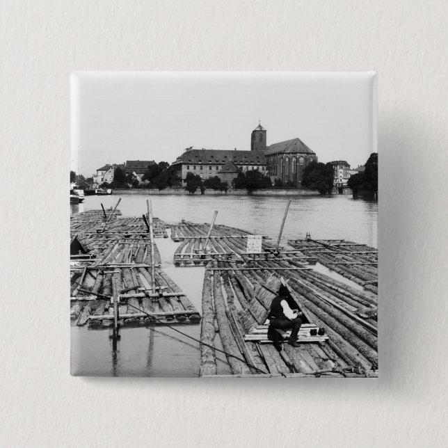 Chapa Cuadrada El Oder en Breslau Polonia, c.1910 (Anverso)