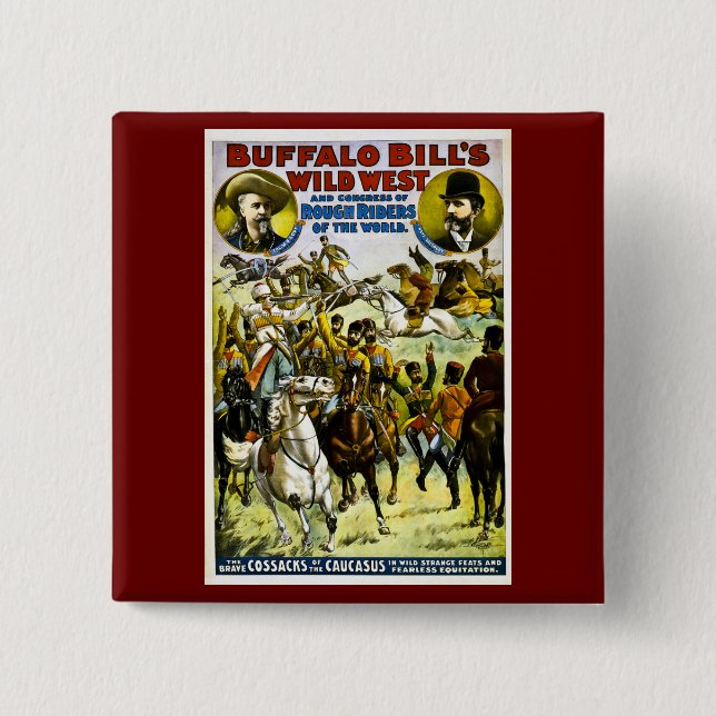 Chapa Cuadrada El oeste y congreso salvajes 1899 de Buffalo Bill (Anverso)