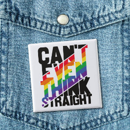 Chapa Cuadrada El orgullo LGBTQ ni siquiera puede pensar en un ar