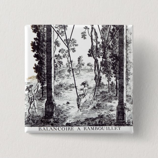 Chapa Cuadrada El oscilación del jardín en Rambouillet, del 'DES (Anverso)