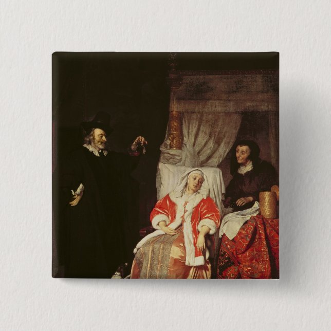 Chapa Cuadrada El paciente y el médico, 1660s (Anverso)