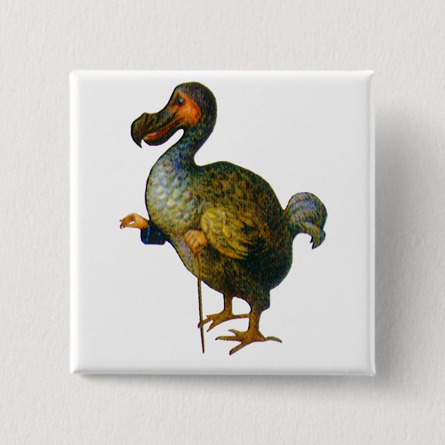 Chapa Cuadrada El pájaro Dodo (Anverso)